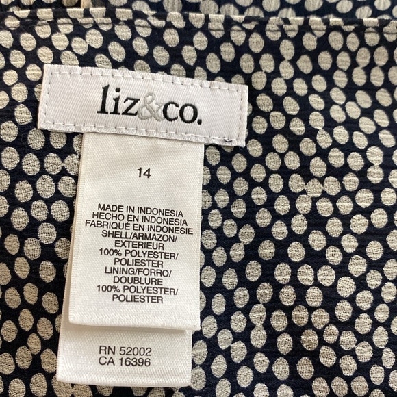 Liz &company polka dot full skirt, fully lined. - Picture 4 of 4